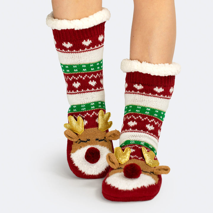 Reindeer Sherpa Socks