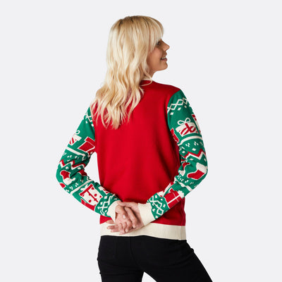 Women's Fireplace Christmas Sweater