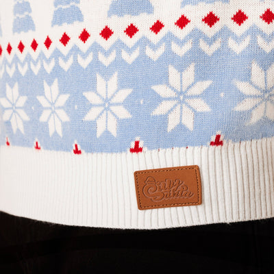Women's Striped Snowman Christmas Sweater
