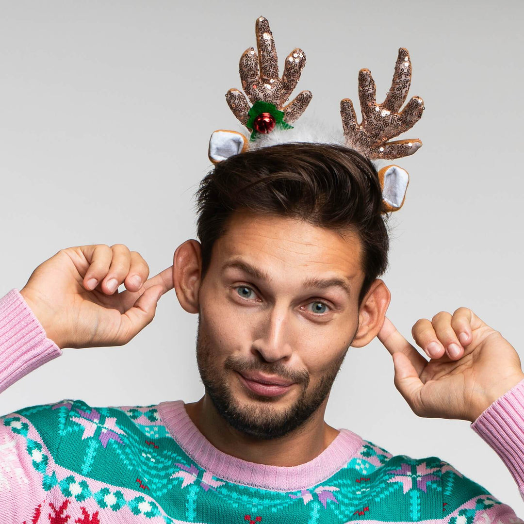 Sequin Reindeer Headband