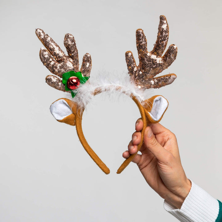 Sequin Reindeer Headband