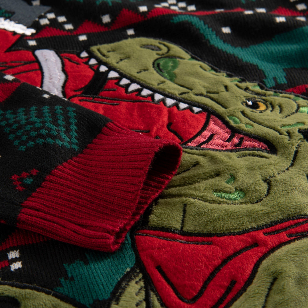 Kids' T-Rex Christmas Sweater