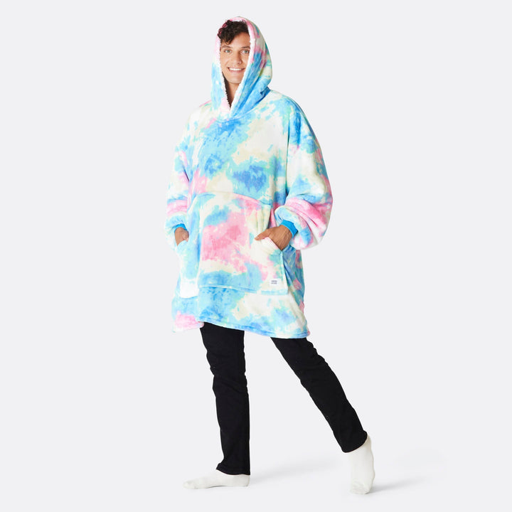 Tiedye Cyan HappyHoodie