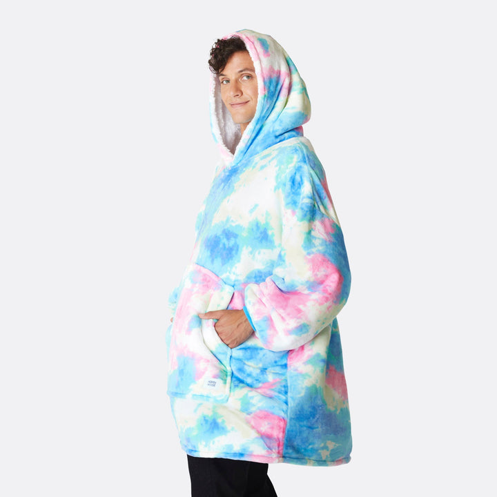 Tiedye Cyan HappyHoodie