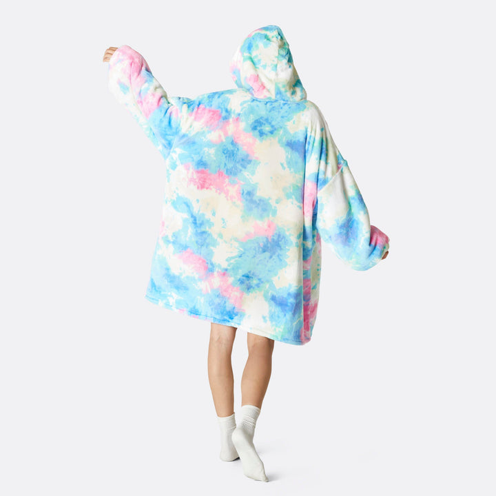 Tiedye Cyan HappyHoodie