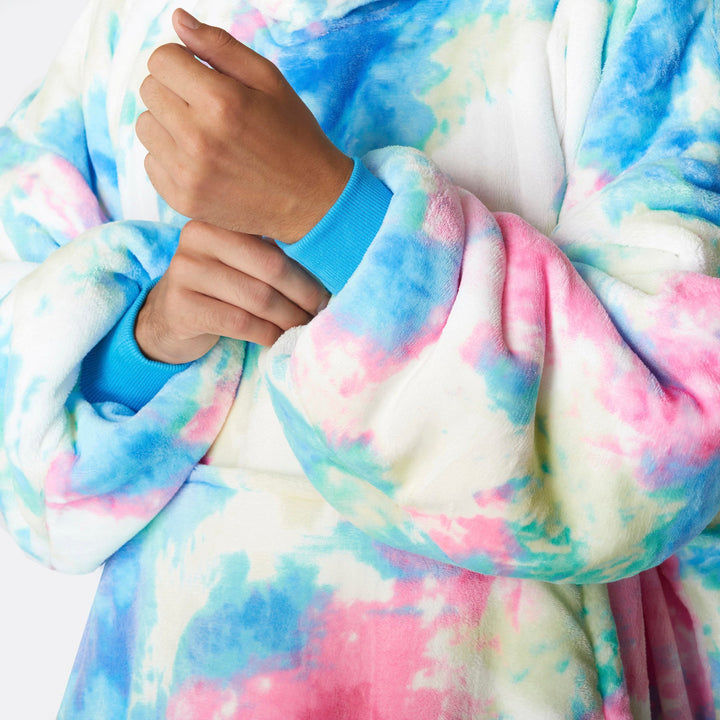 Tiedye Cyan HappyHoodie