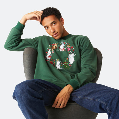 Men's Moomin Green Christmas Sweatshirt