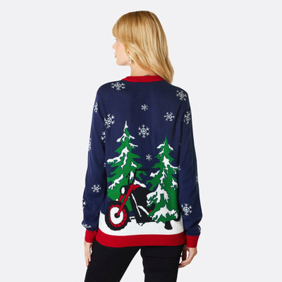 Women's Biker Christmas Sweater
