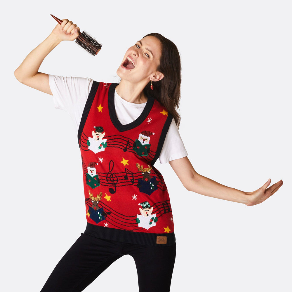 Women's Fa-la-la Christmas Waistcoast