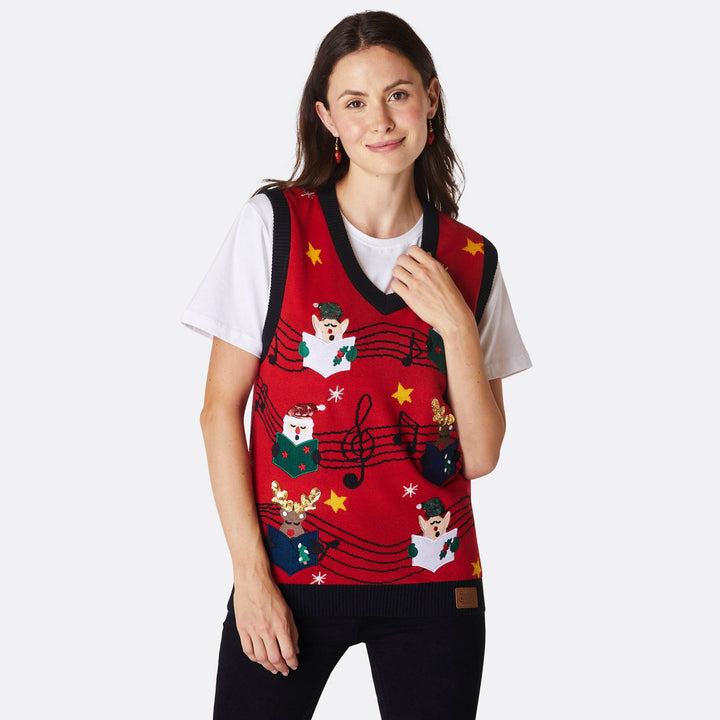 Women's Fa-la-la Christmas Waistcoast