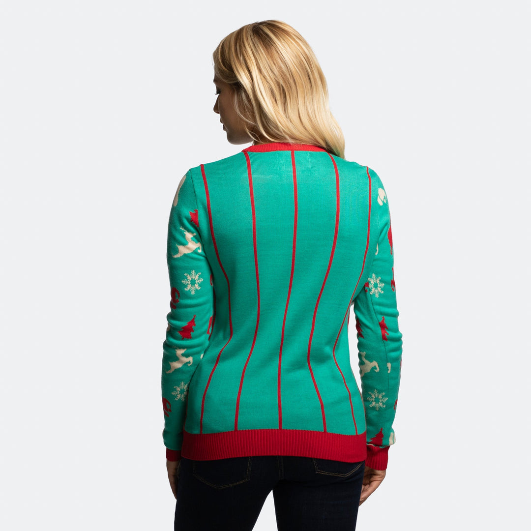 Women's Fireplace Christmas Sweater
