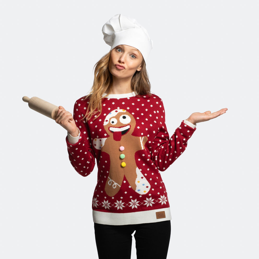 Women's Gingerbread Christmas Sweater