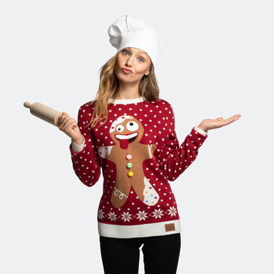 Women's Gingerbread Christmas Sweater