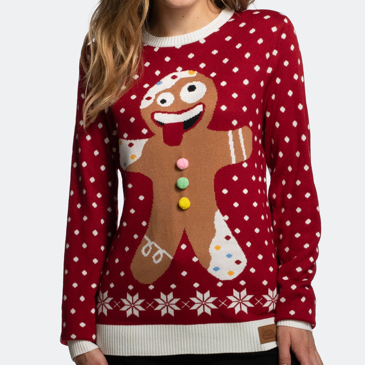 Women's Gingerbread Christmas Sweater