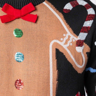 Women's Gingerbread Man Christmas Sweater