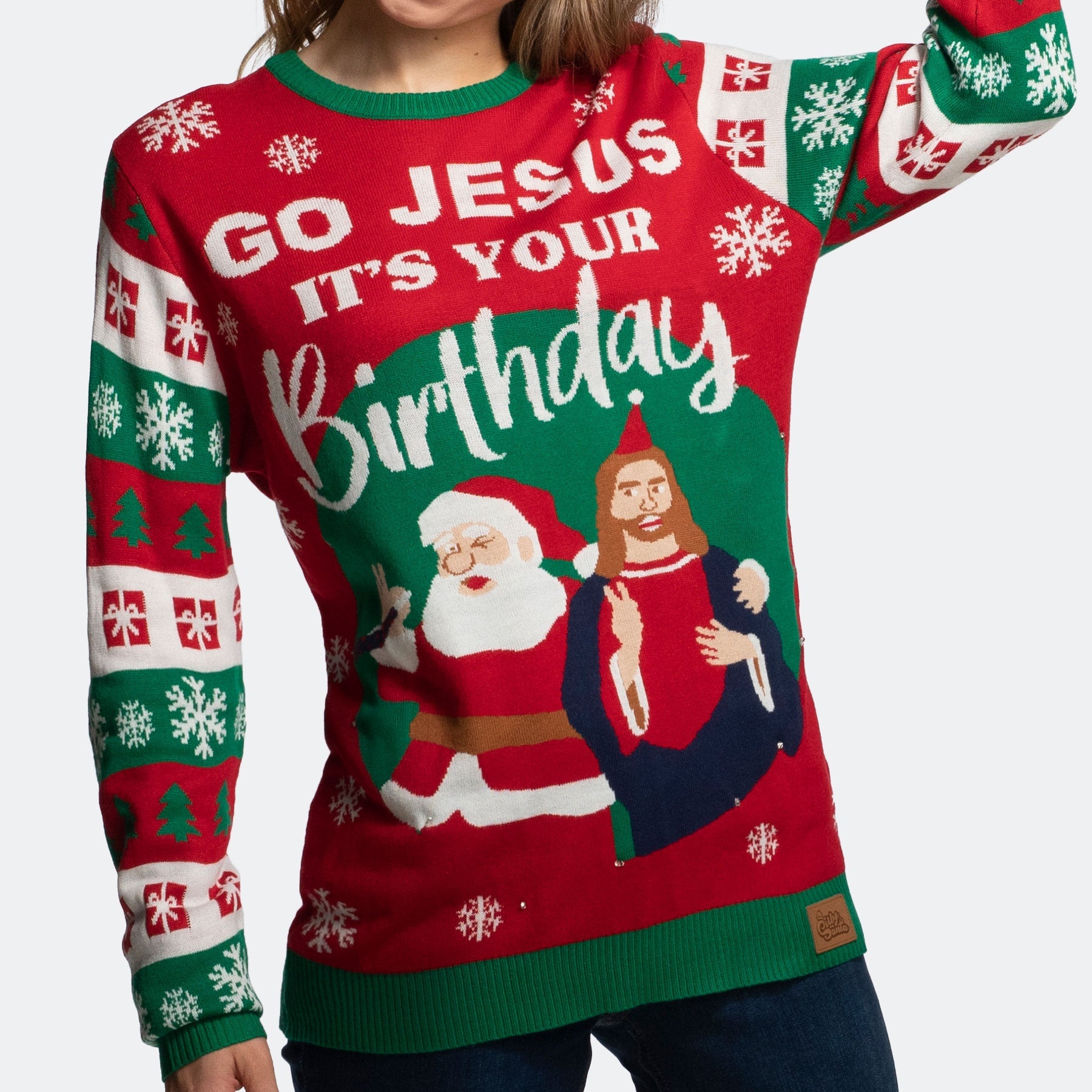 Women s Go Jesus it s Your Birthday Christmas Sweater Europe s largest selection SillySanta