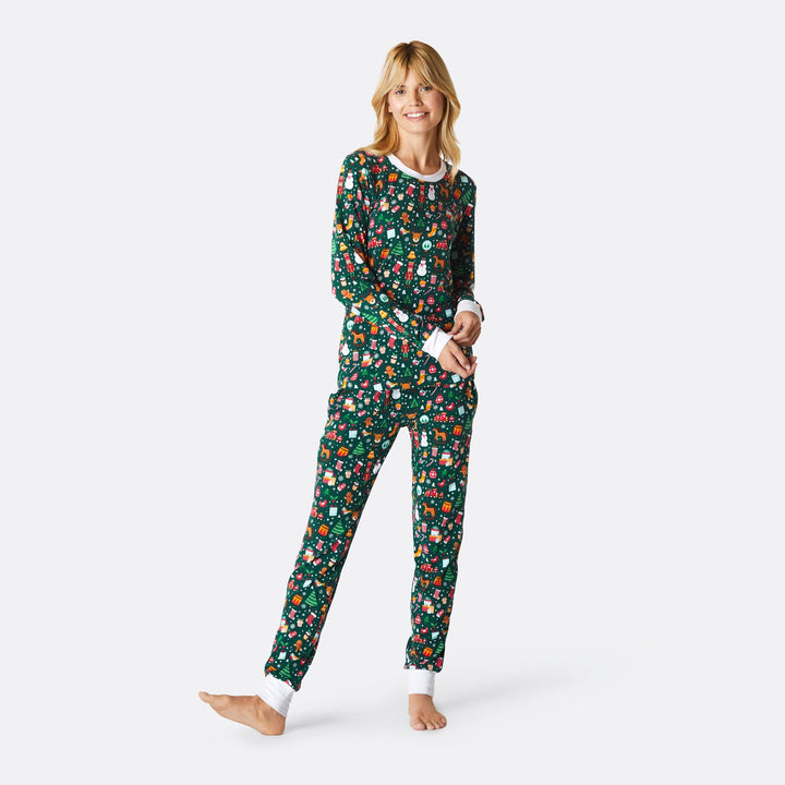 Women's Green Christmas Dream Christmas Pyjamas