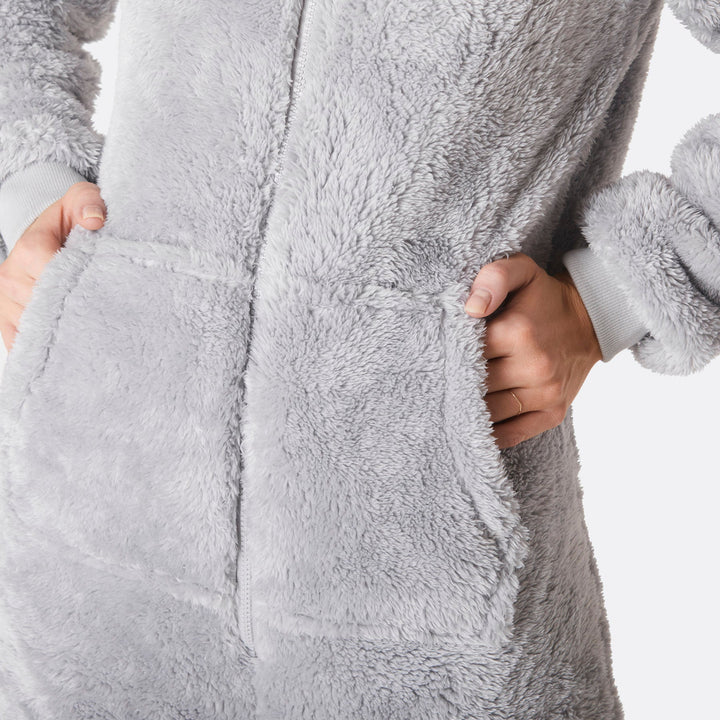 Women's Grey Teddy Bear Onesie - Europe's largest selection | SillySanta Women's Grey Teddy Bear Onesie - Europe's largest selection | SillySanta