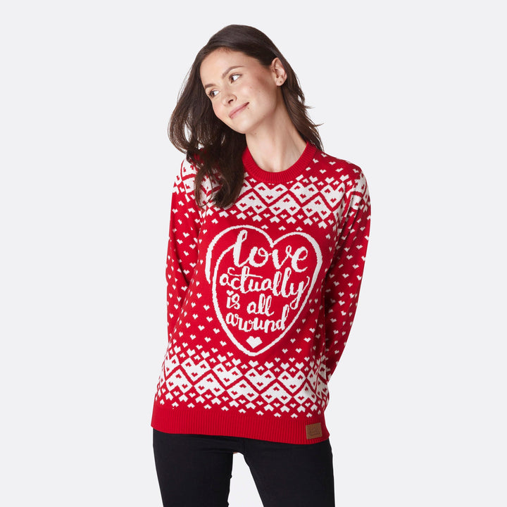 Women's Love Actually Is All Around Christmas Sweater