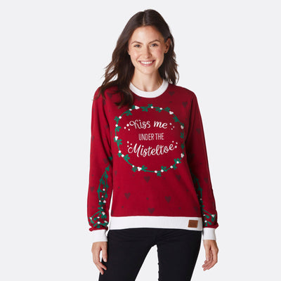 Women's Mistletoe Christmas Sweater
