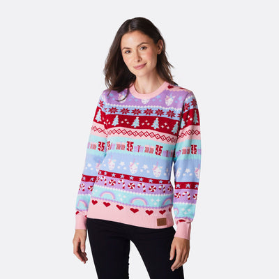 Women's Pink Christmas Sweater