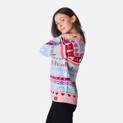 Women's Pink Christmas Sweater