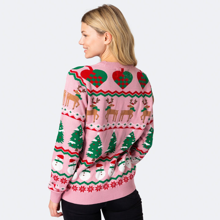 Women's Pink Ugly Christmas Sweater