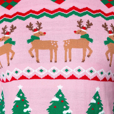 Women's Pink Ugly Christmas Sweater