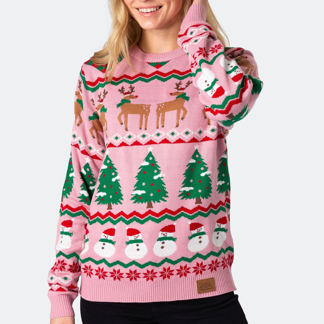 Women's Pink Ugly Christmas Sweater