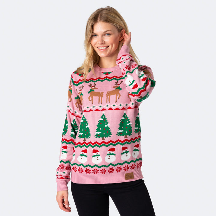 Women's Pink Ugly Christmas Sweater