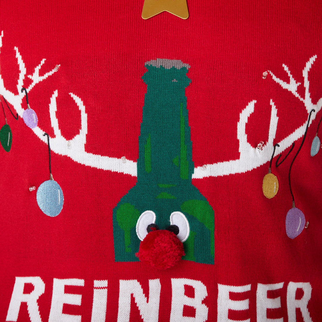 Women's Reinbeer Red Christmas Sweater