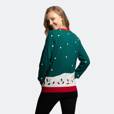 Women's Santa on the Chimney Christmas Sweater