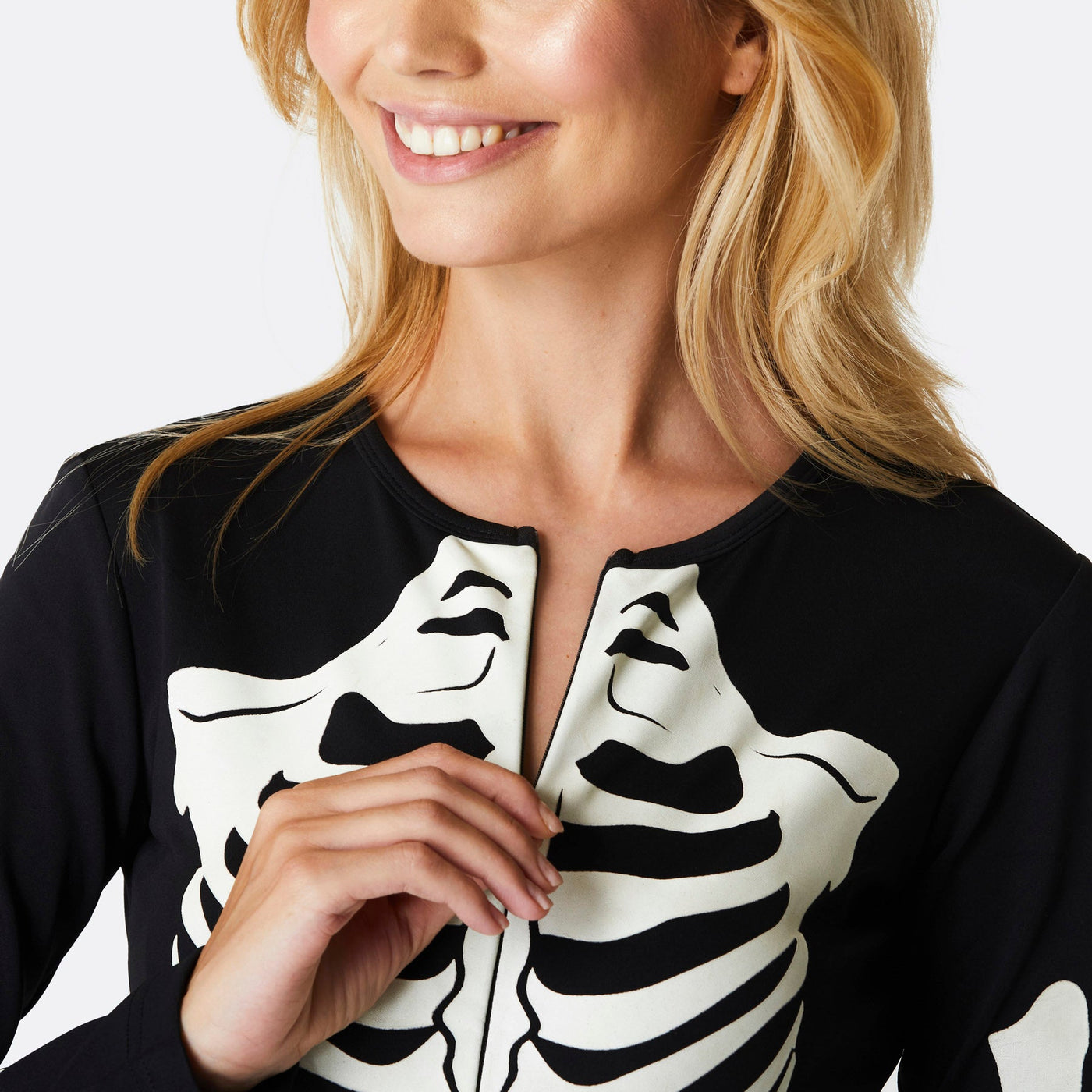 Womens Skeleton Halloween Bodysuit