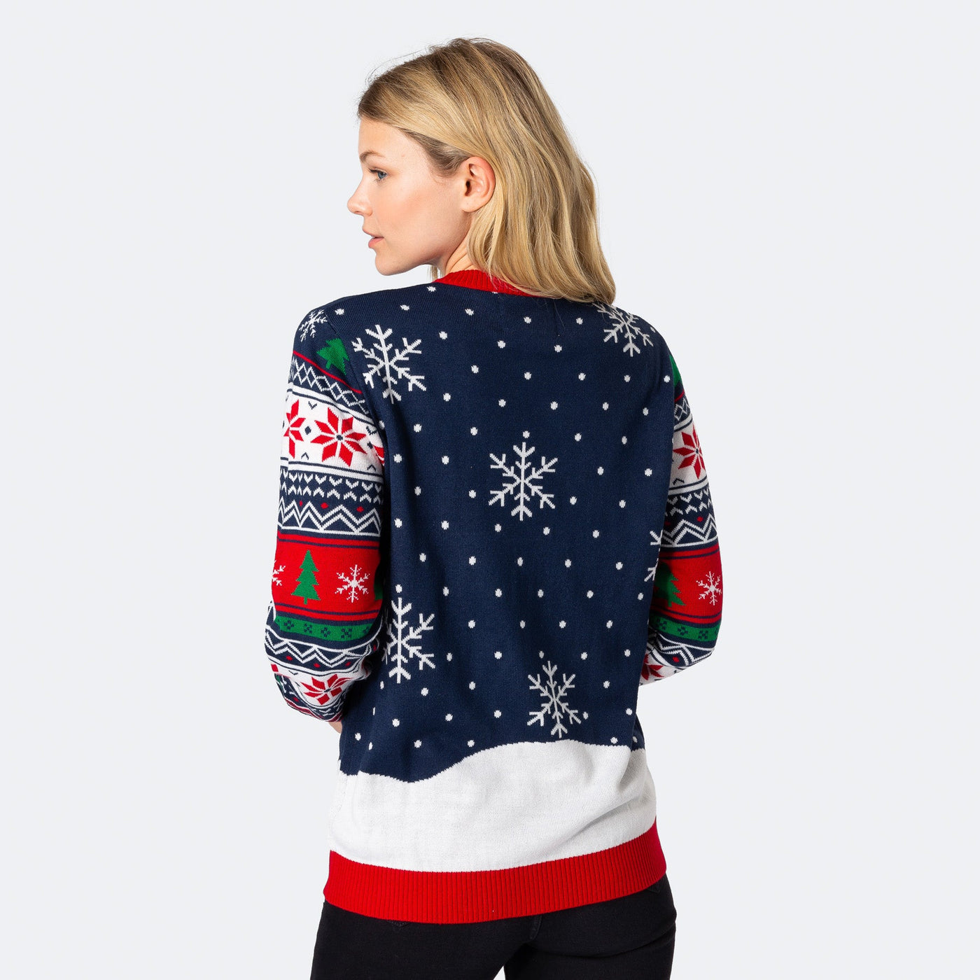 Women's Skiing Pinguin Christmas Sweater