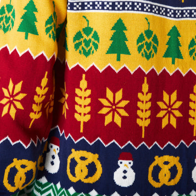 Women's Striped Beer Christmas Sweater