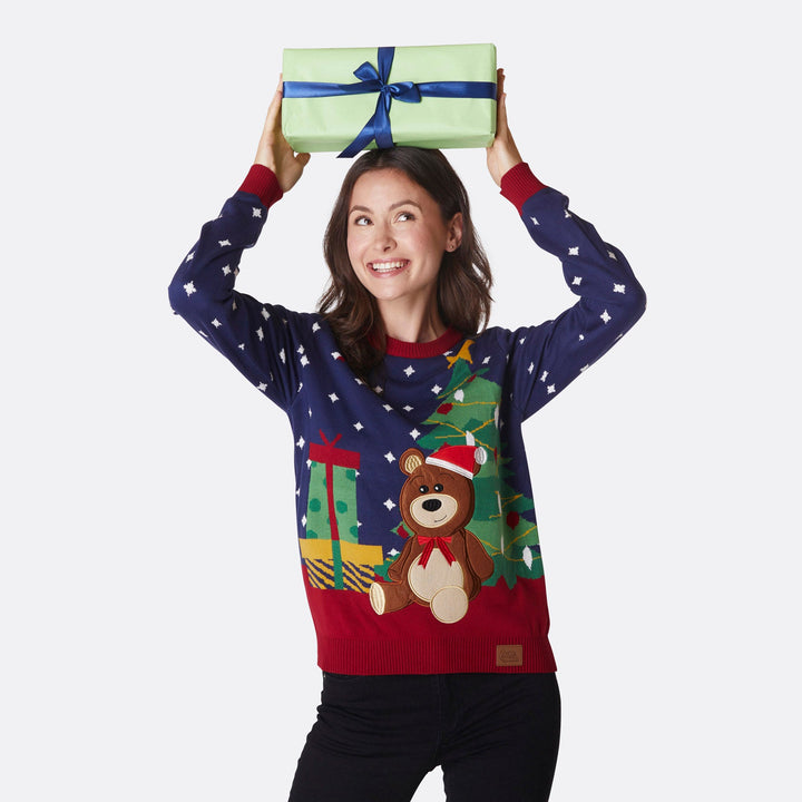 Women's Teddy Bear Christmas Sweater