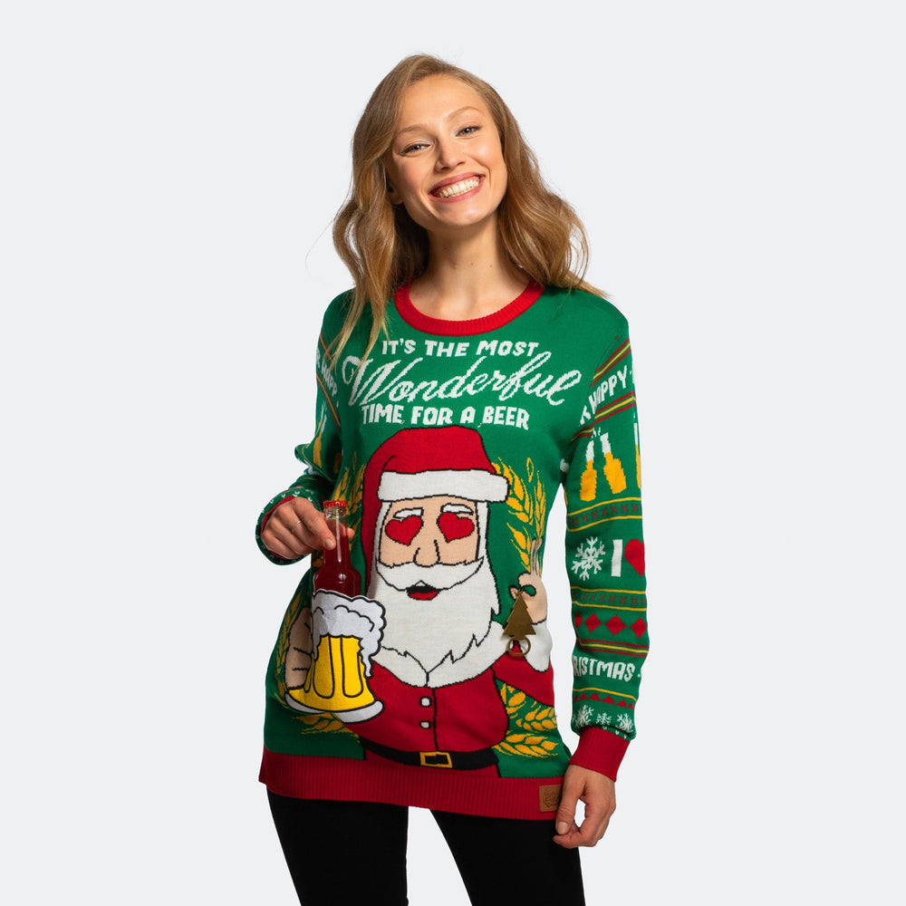 Women's The Most Wonderful Time For A Beer Christmas Sweater