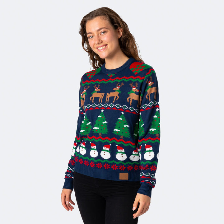 Women's Ugly Blue Christmas Sweater