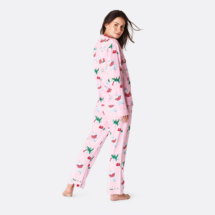 Women's Unicorn Collared Christmas Pyjamas