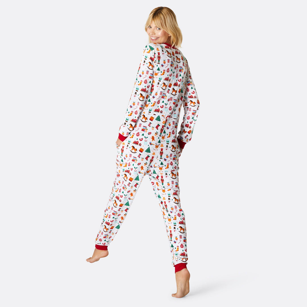 Women's White Christmas Dream Overall Christmas Pyjamas