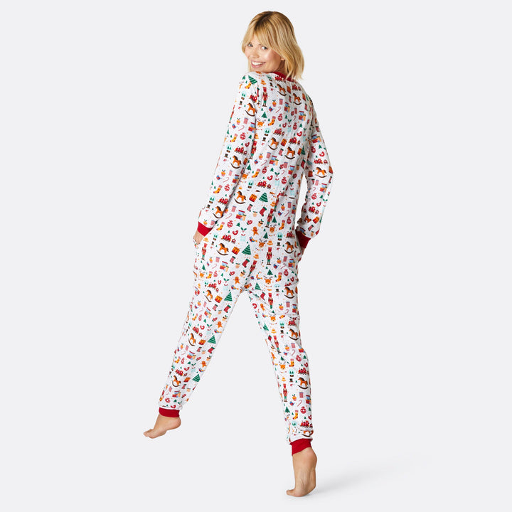 Women's White Christmas Dream Overall Christmas Pyjamas