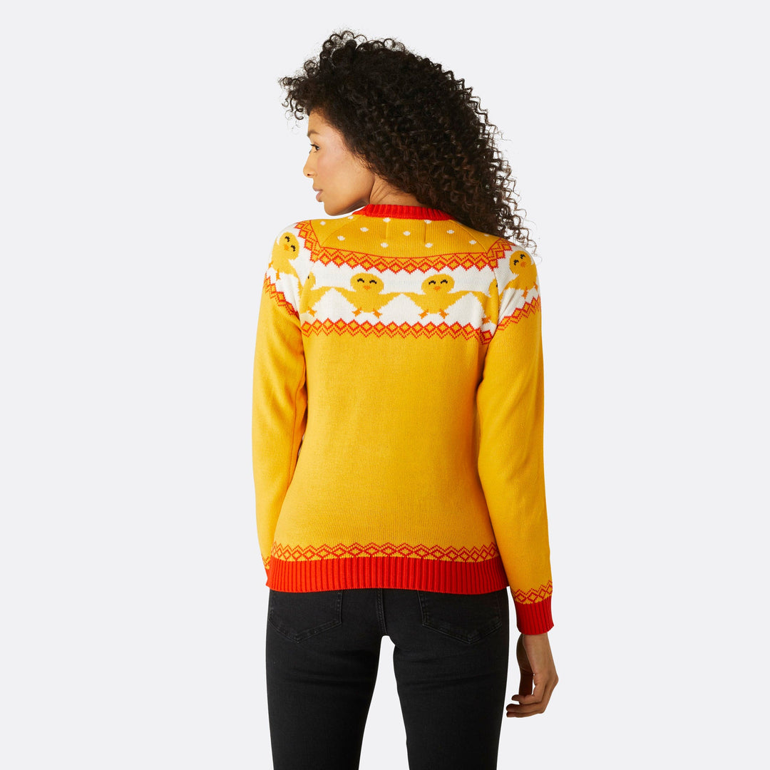 Womens Yellow Easter Sweater