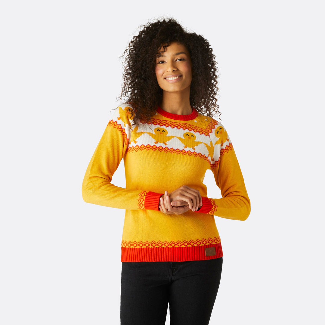 Womens Yellow Easter Sweater