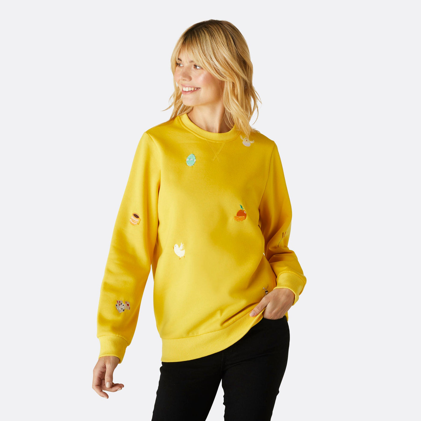 Women's Yellow Easter Sweatshirt