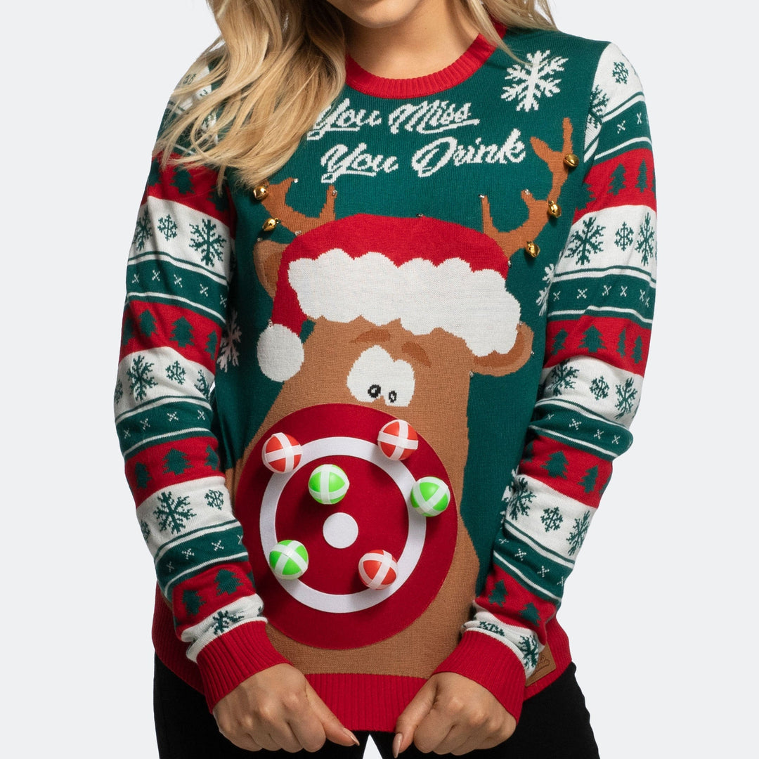 Women's You Miss, You Drink! Christmas Sweater