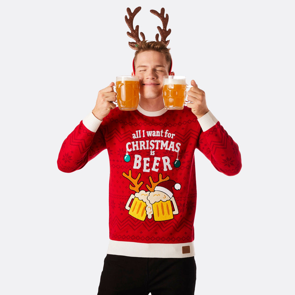 Men's Beer Christmas Sweater