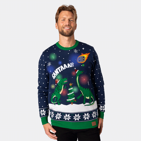 Men s Dinosaurs Christmas Sweater Europe s largest selection SillySanta