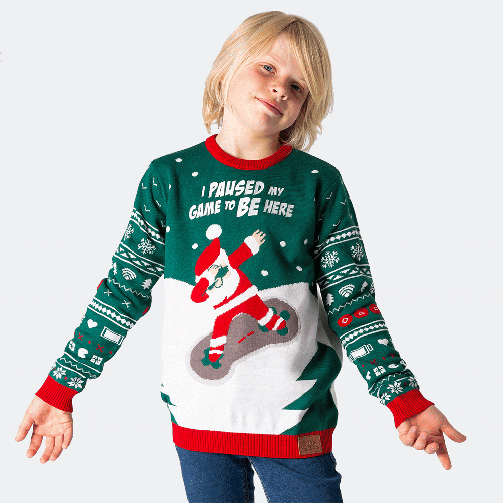 SillySanta - Kids' Gamer Christmas Sweater