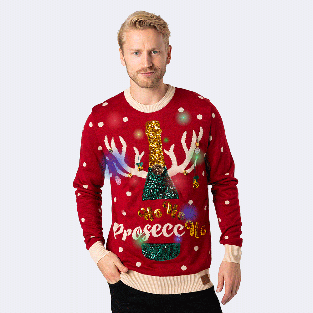 SillySanta - Men's Prosecco Christmas Sweater