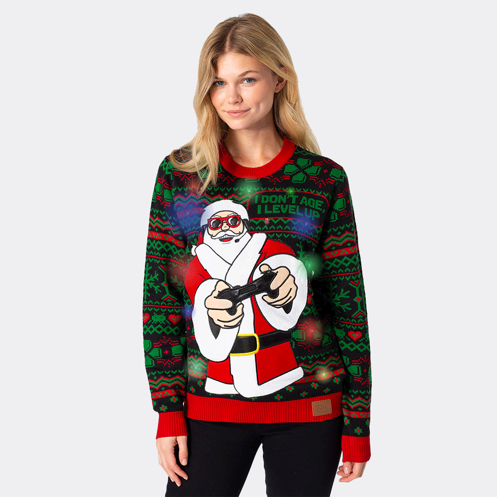 SillySanta - Women's Level Up Christmas Sweater